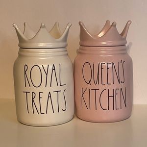 Rae Dunn “Queen's Kitchen & Royal Treats” Canisters